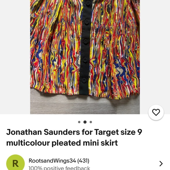 Colorful Abstract Mini Skirt - Picture 4 of 4